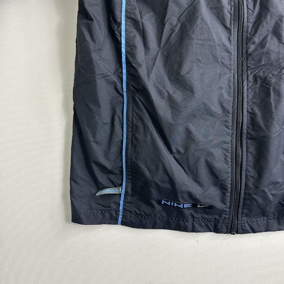 VINTAGE Nike Track Windbreaker Jacket Men XL Blue Y2K Gray Tag Full Zip Logo - Picture 4 of 10